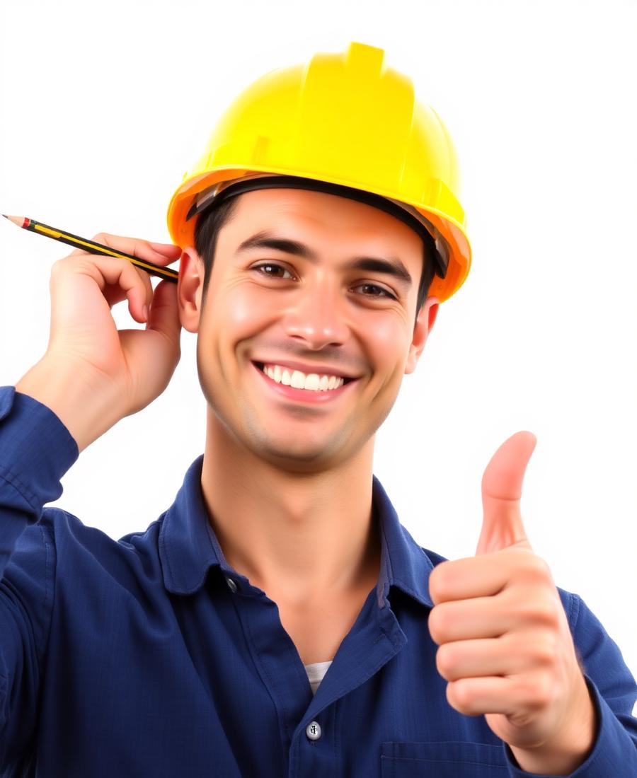 Worker with pencil